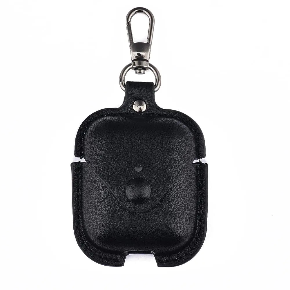 Headphones Cases for AirPods Case Cover Business PU Leather Cases Covers with Carabiner Apple AirPods 2nd Gen 1st Charging Case Cases